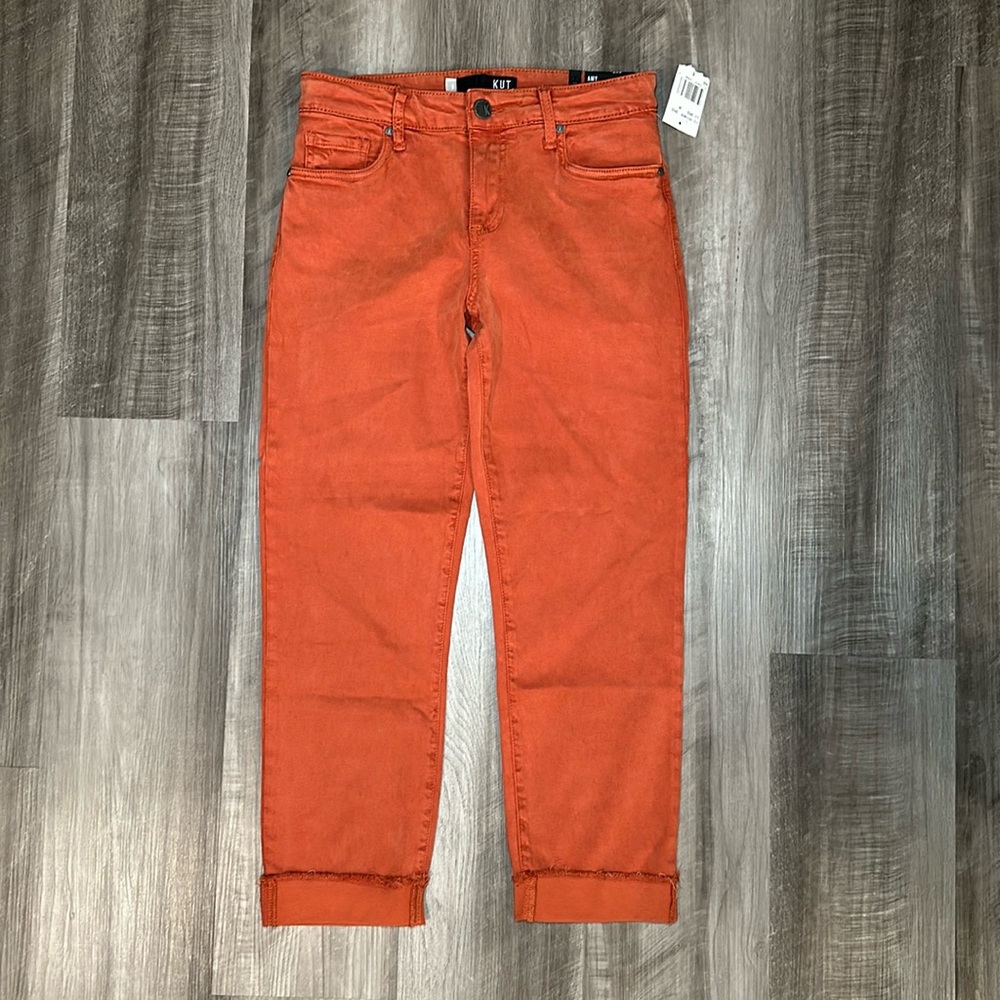 Kut From the Kloth Amy Crop Straight Leg Jeans - 6